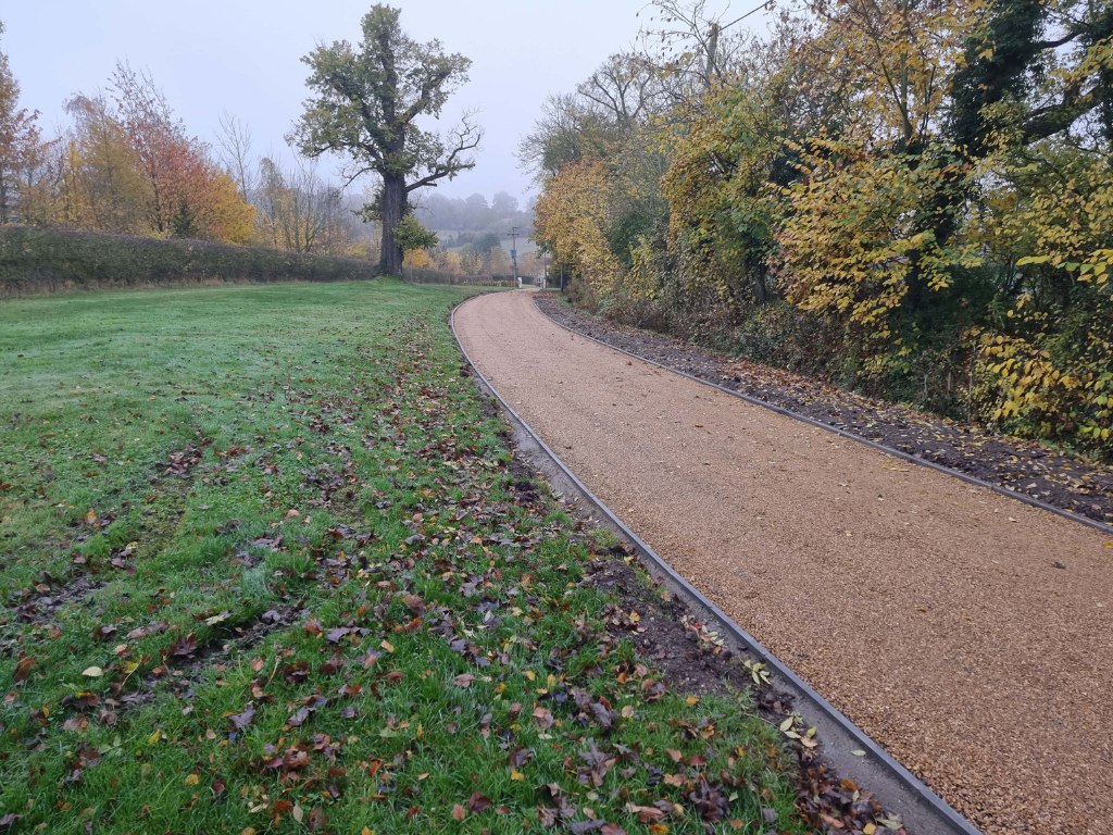 This is a large driveway which has just had a tar and chip driveway installed on by LGC Driveways